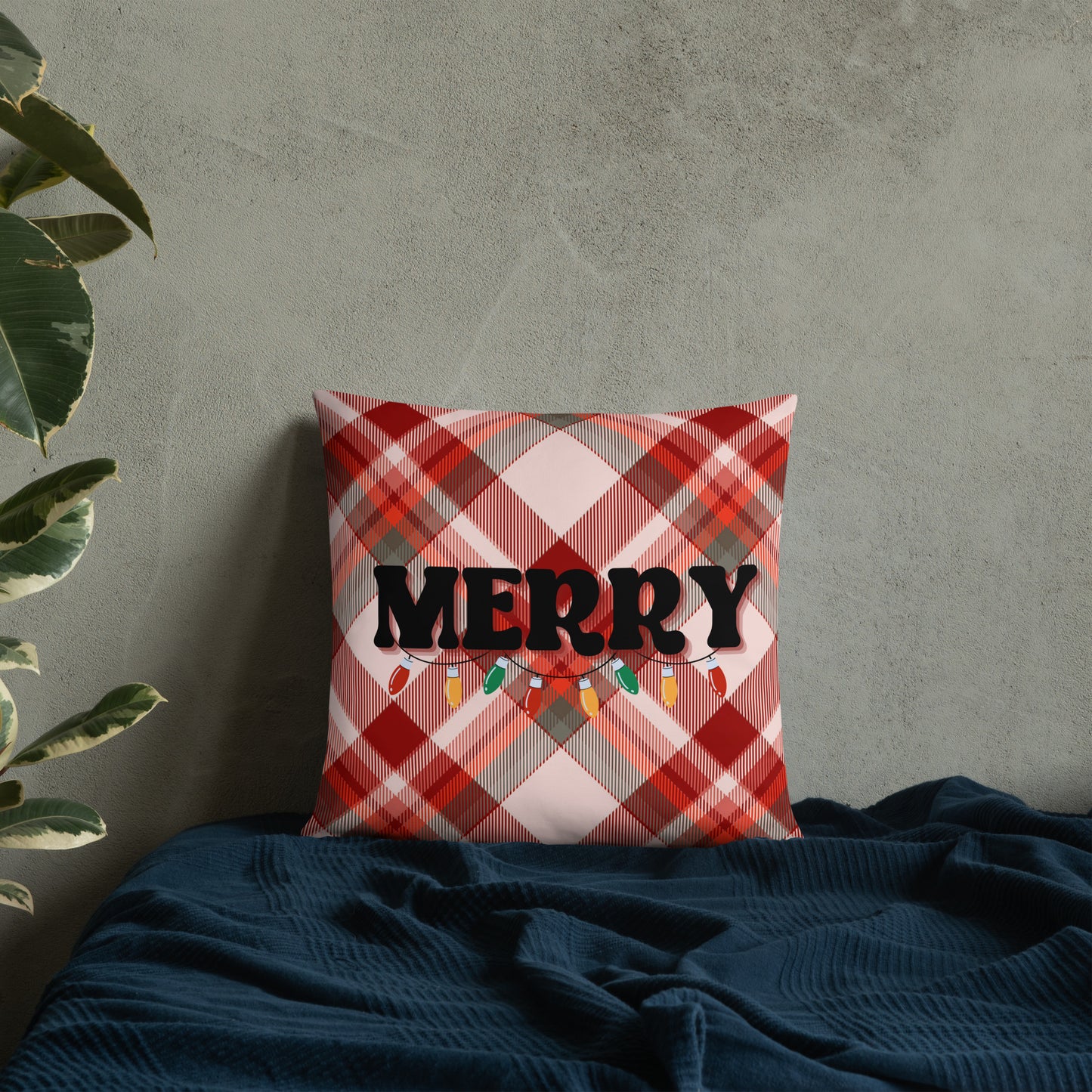 Merry Plaid  Pillow