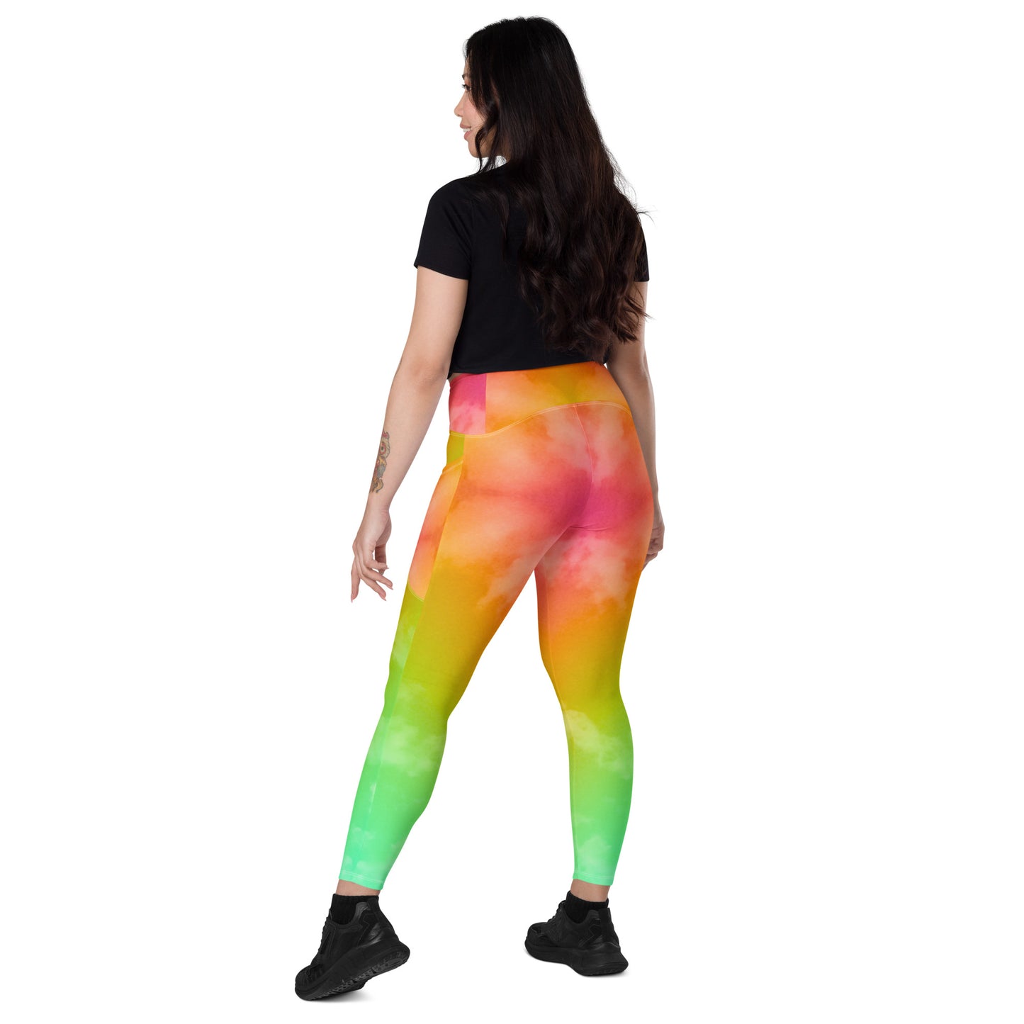 Leggings de mujer Rainbow Cloud con bolsillos