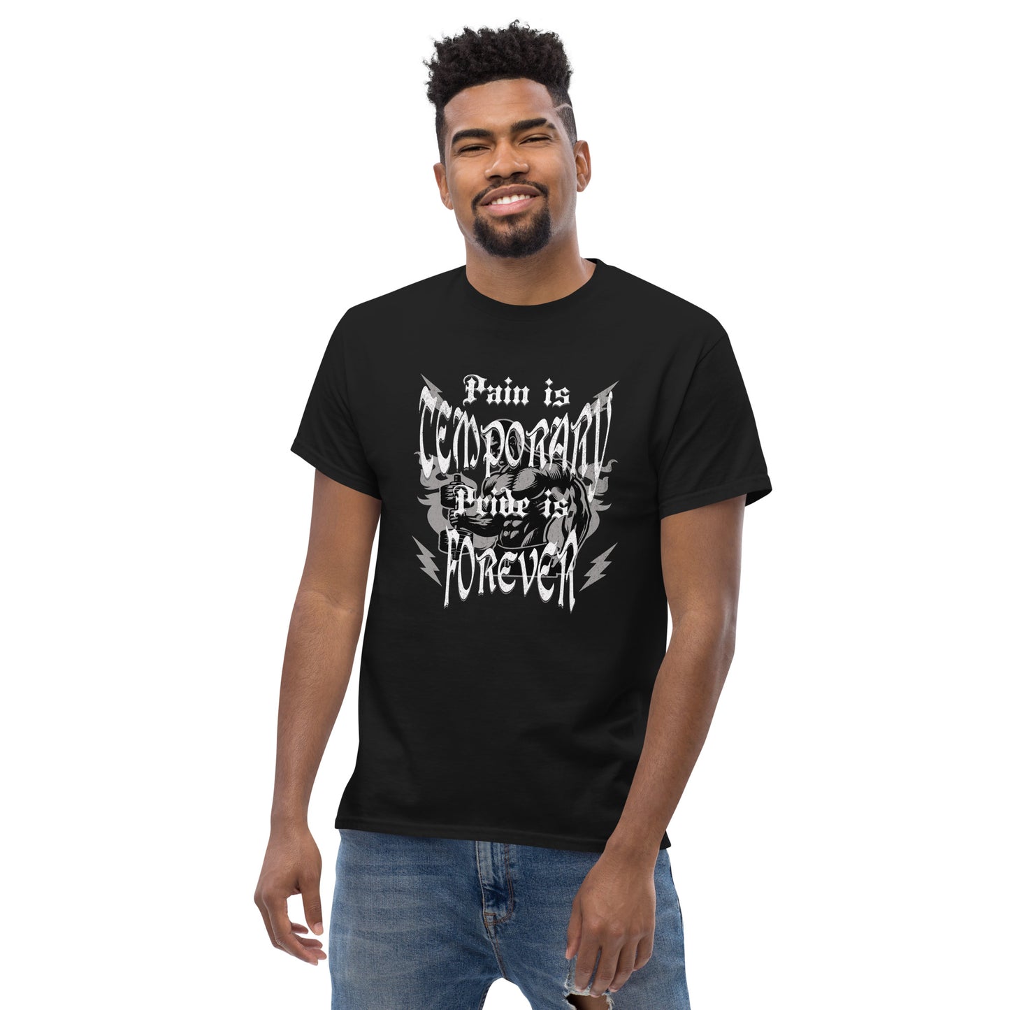 Pain is Temporary, Pride is Forever Men's T-Shirt - Black