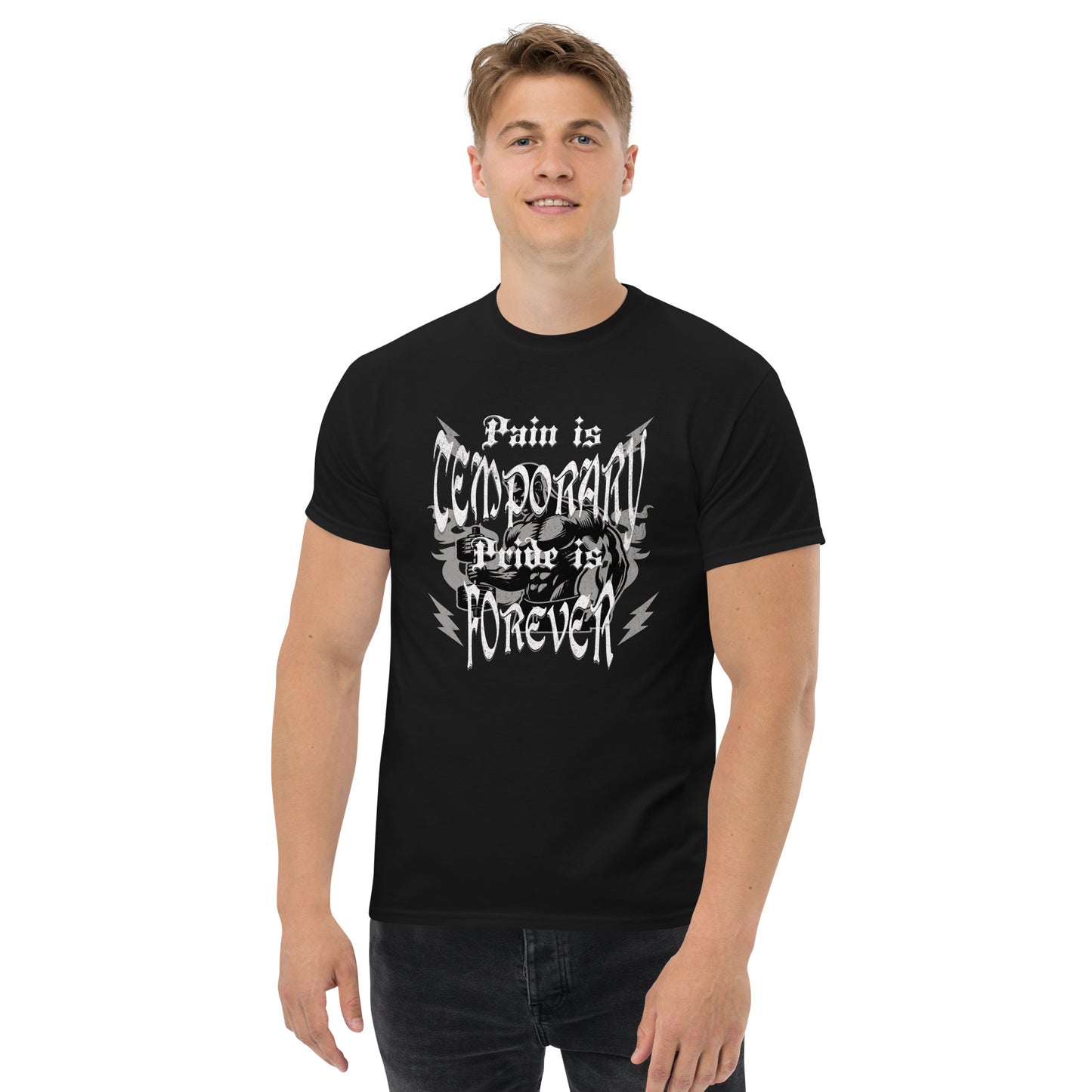 Pain is Temporary, Pride is Forever Men's T-Shirt - Black