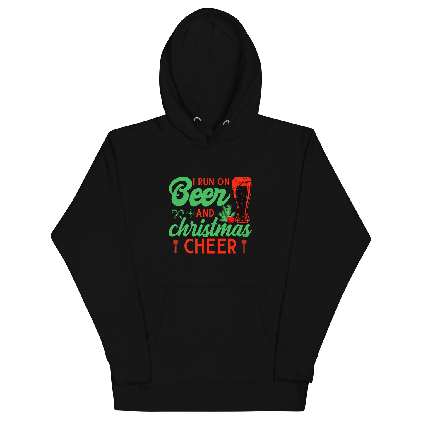 I Run on Beer Christmas Hoodie Sweatshirt