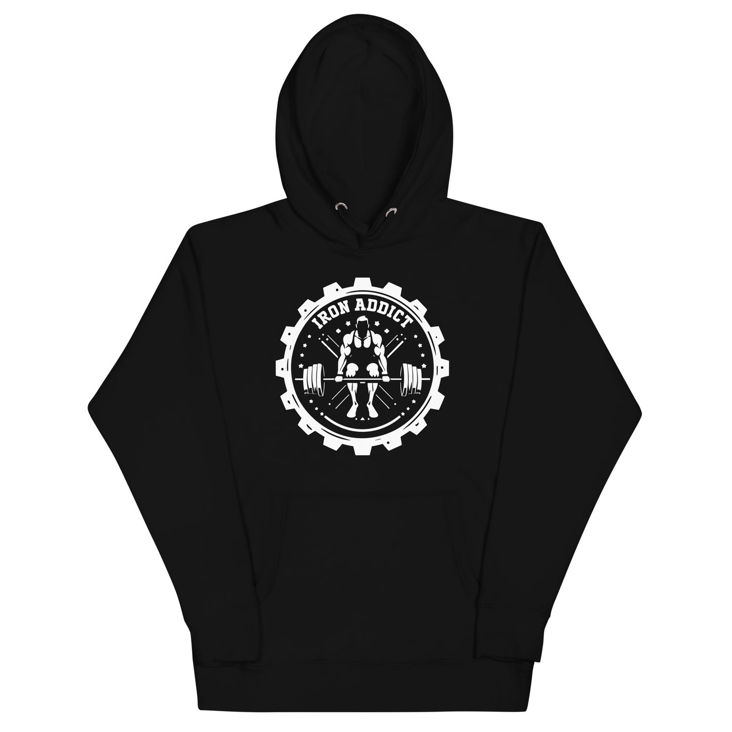 Iron Addict  Black Hoodie Sweatshirt