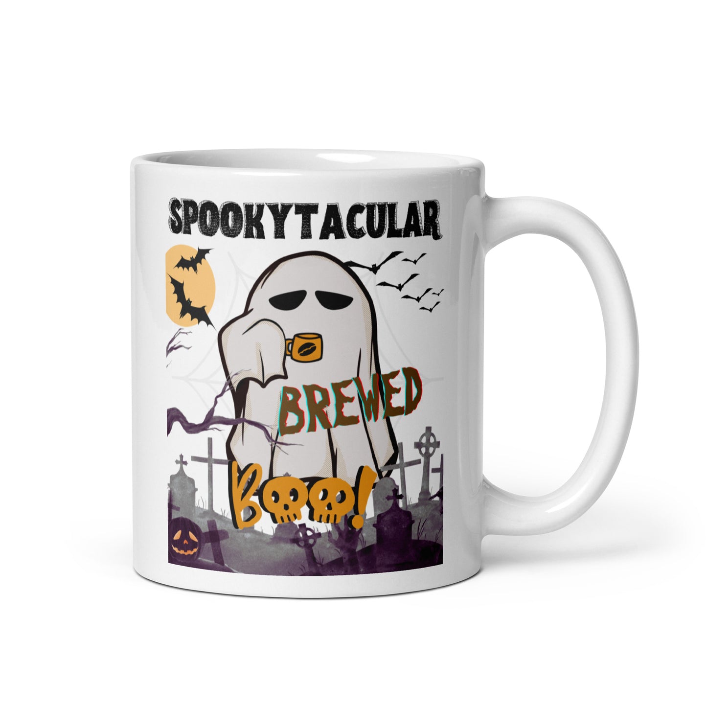 Spookytacular Brewed Boo White Mug