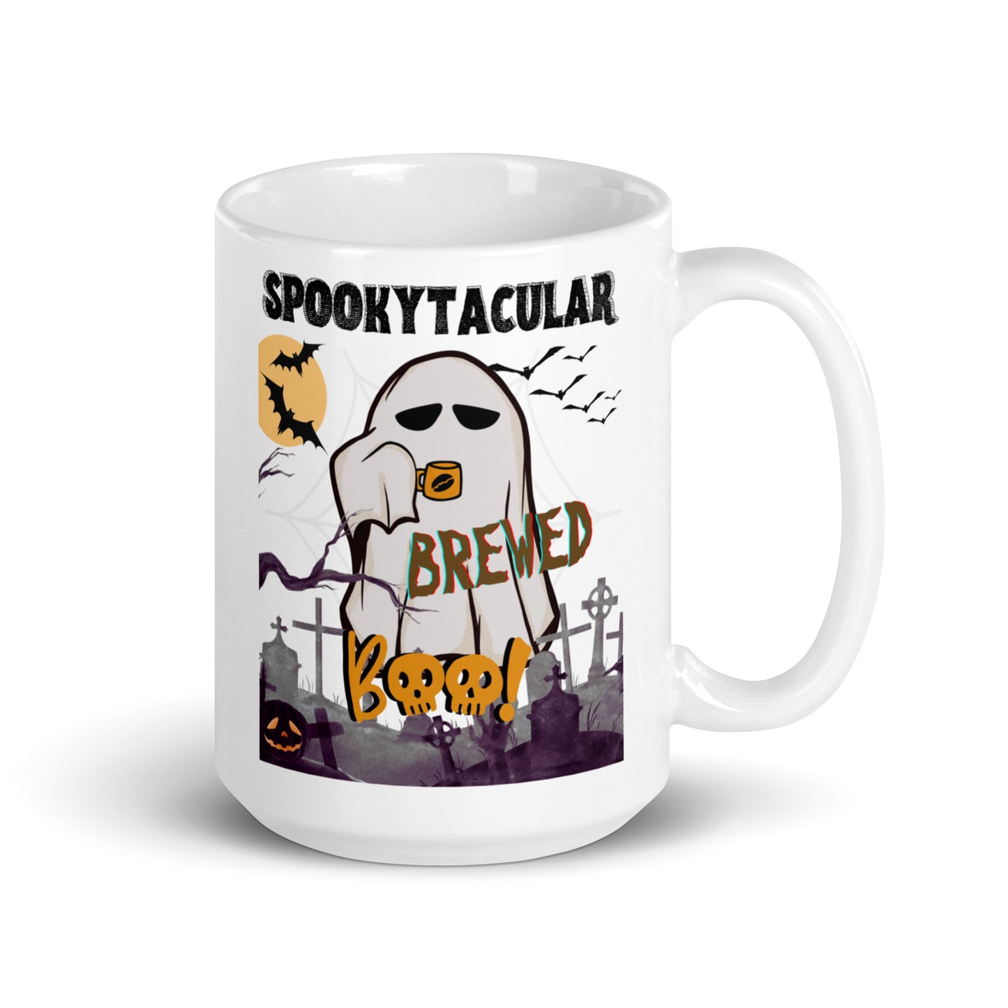 Spookytacular Brewed Boo White Mug