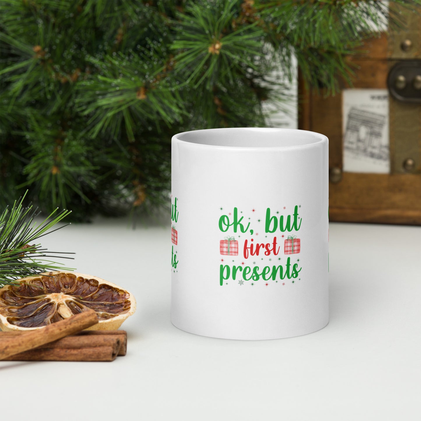 Ok, but first presents White Christmas Mug