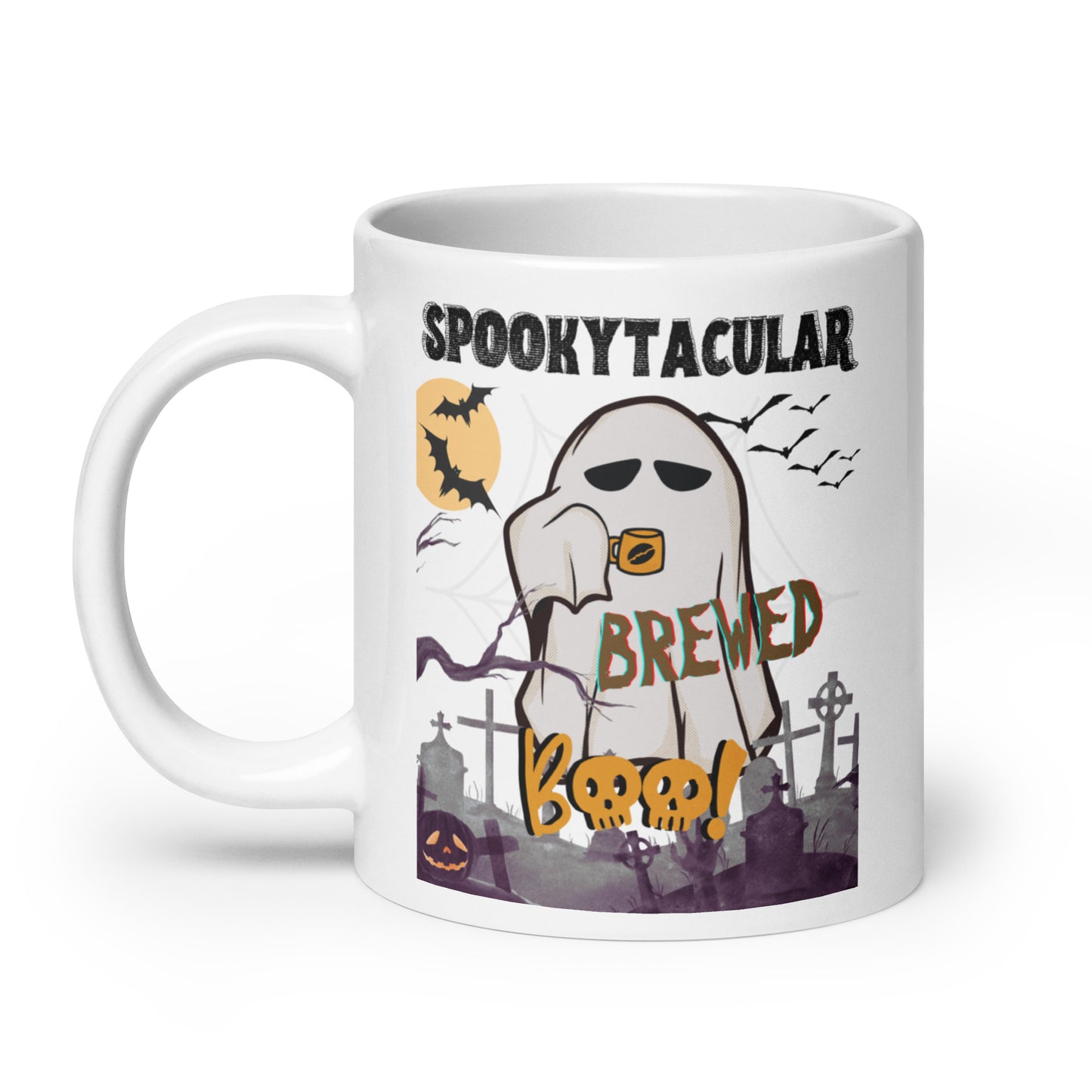 Spookytacular Brewed Boo White Mug