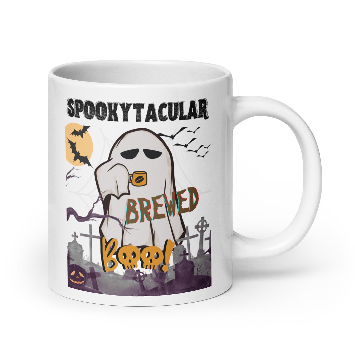 Spookytacular Brewed Boo White Mug