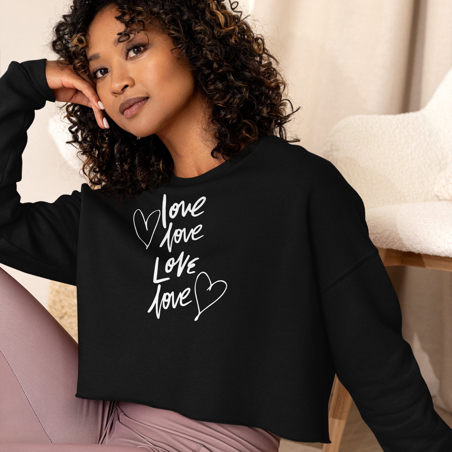 Love x4 Woman's Crop Sweatshirt