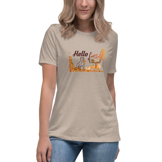 Hello Fall Pit Bull Women's Tee Shirt