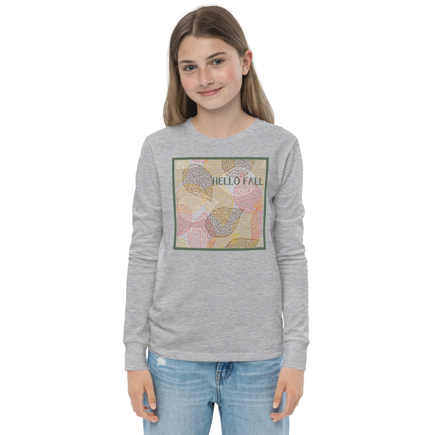 Hello Fall - Youth Long Sleeve Tee Shirt