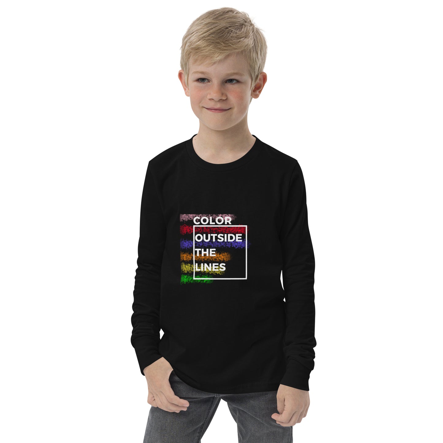 Color Outside the Lines - Youth Long Sleeve Tee