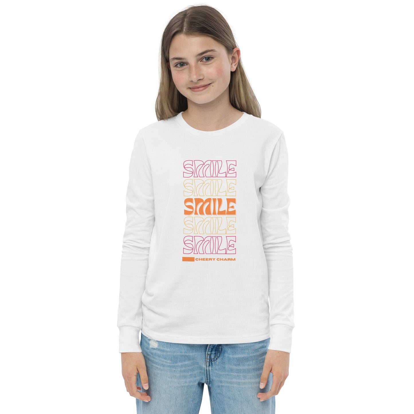 Smile, Cheery Charm - Camiseta de manga larga para jóvenes