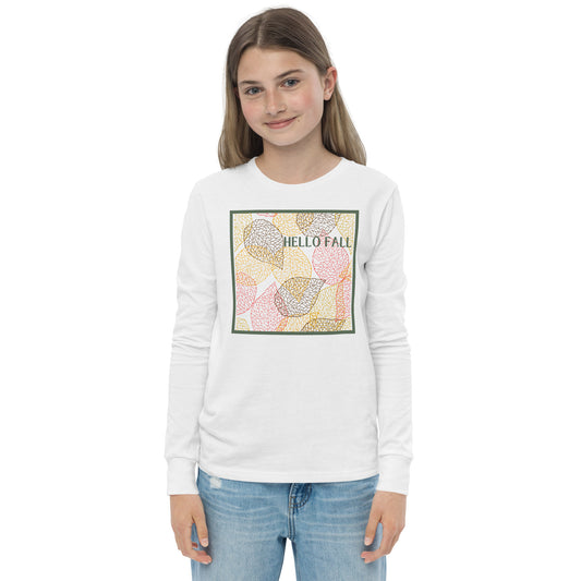 Hello Fall - Youth Long Sleeve Tee Shirt