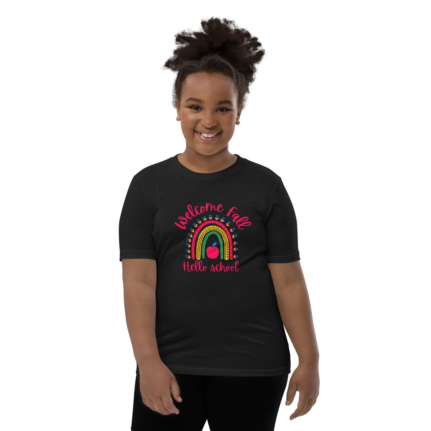 Welcome Fall, Hello School (apple) - Youth Tee Shirt