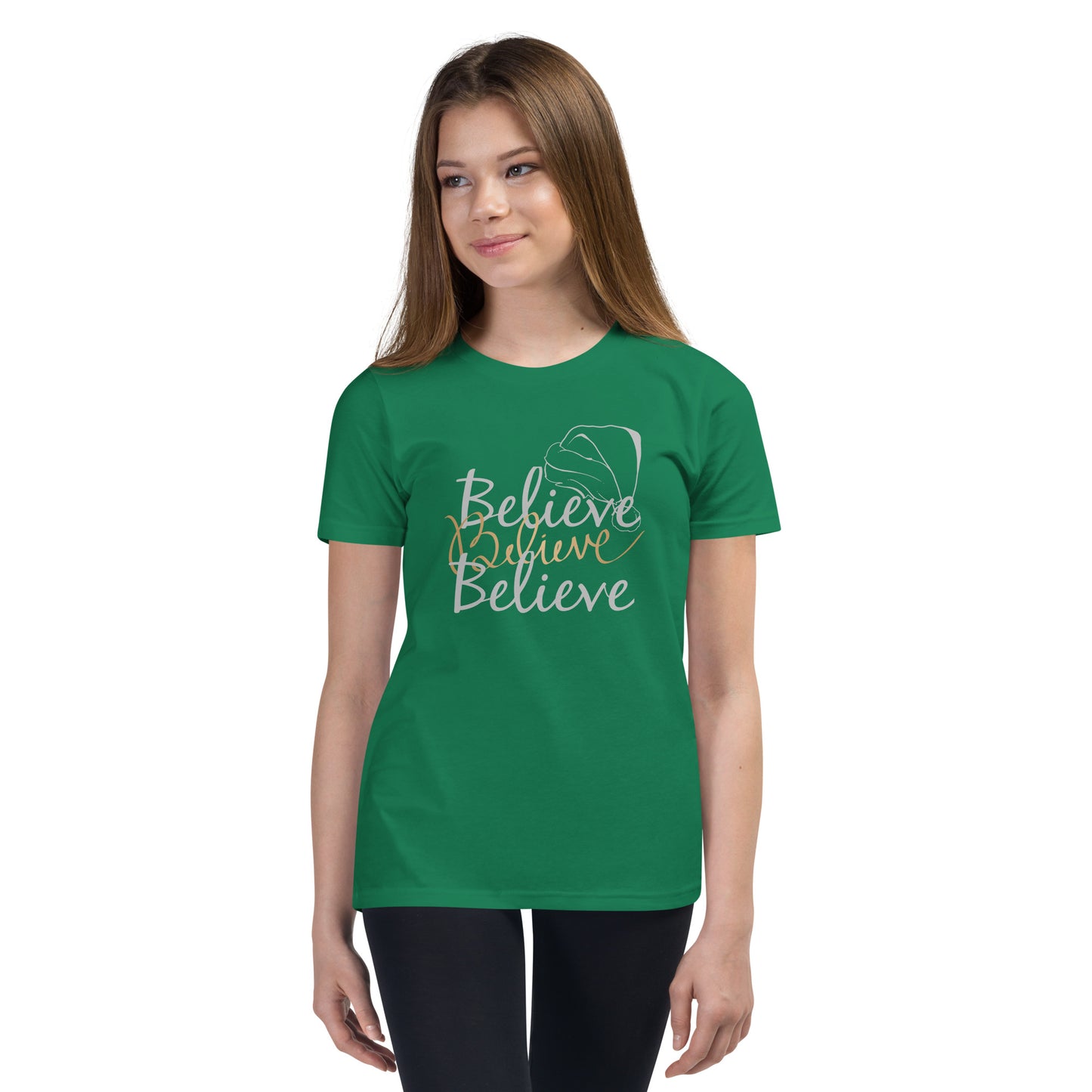 Camiseta corta juvenil Believe Christmas