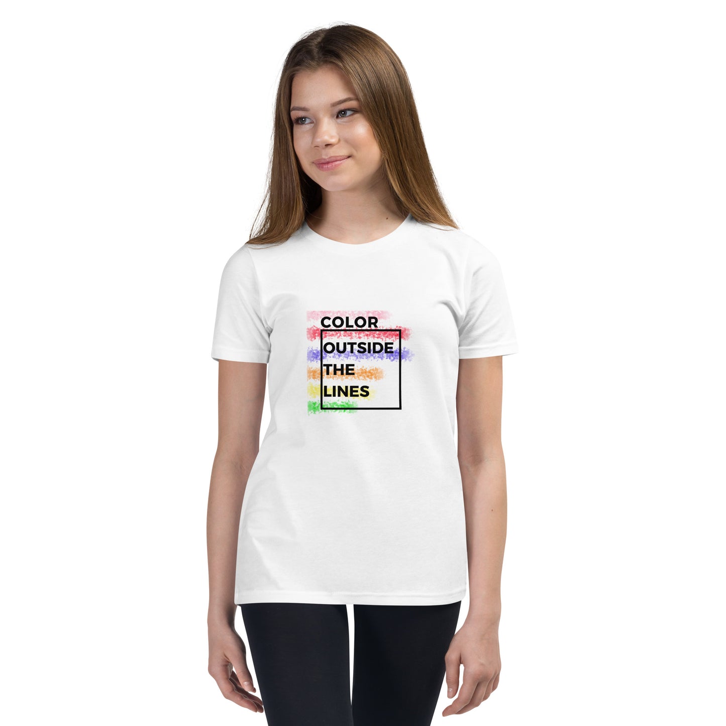 Color Outside The Lines - Camiseta de manga corta para jóvenes