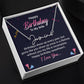 Custom Script Name Necklace - Happy Birthday Wife message box