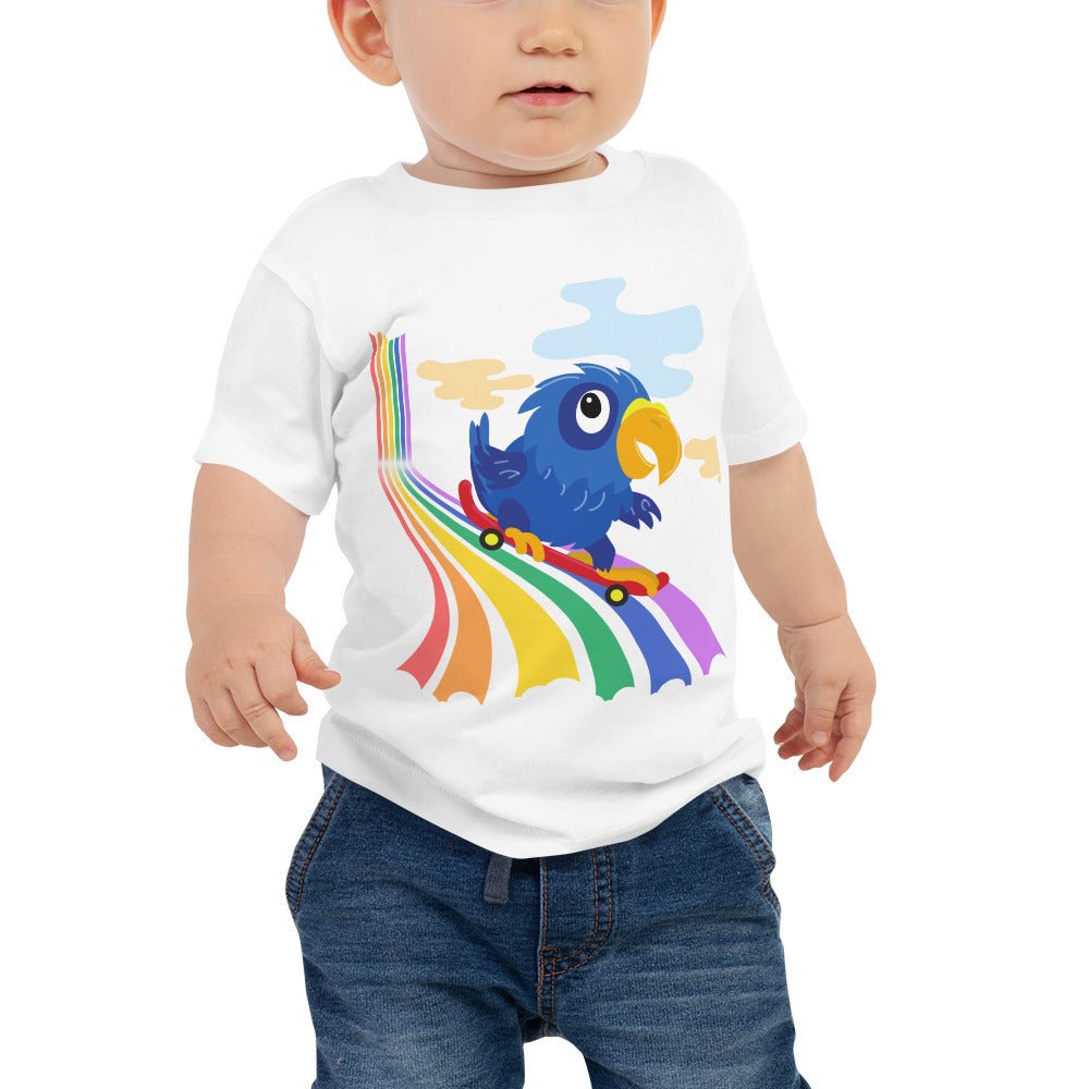 Skate Parrot - Camiseta de manga corta de punto bebé